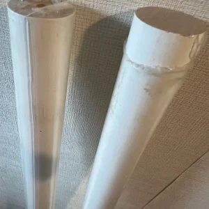 White Wooden Curtain Pole 3m with Fittings and Rings - Image 2