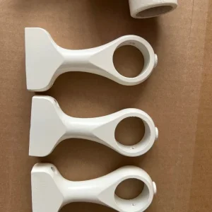 White Wooden Curtain Pole 3m with Fittings and Rings - Image 4