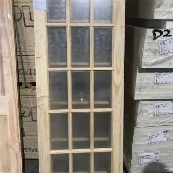 Glazed Clear Pine SA77 Bev Glass 726 x 2040mm