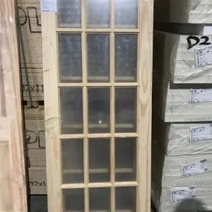 Glazed Clear Pine SA77 Bev Glass 726 x 2040mm