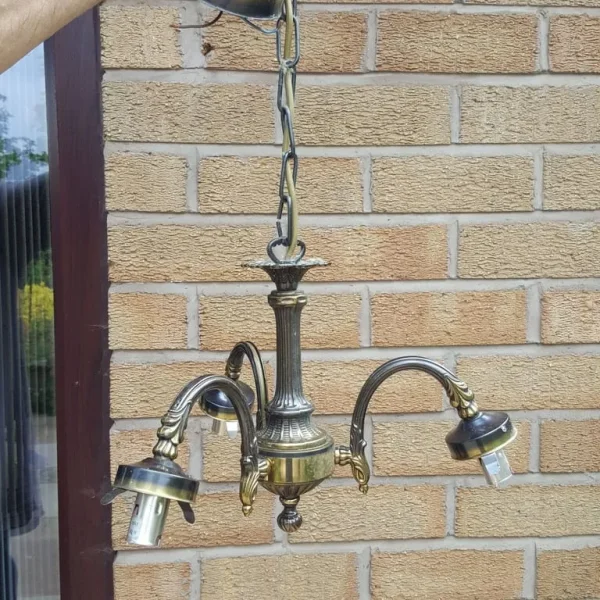 Antique Brass 3 Light Chandelier