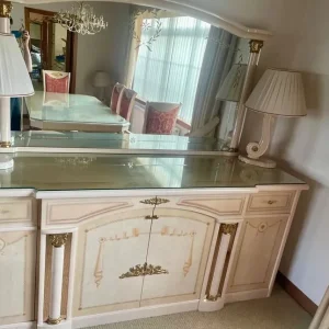 Italian dining table and chairs with sideboard - Image 7