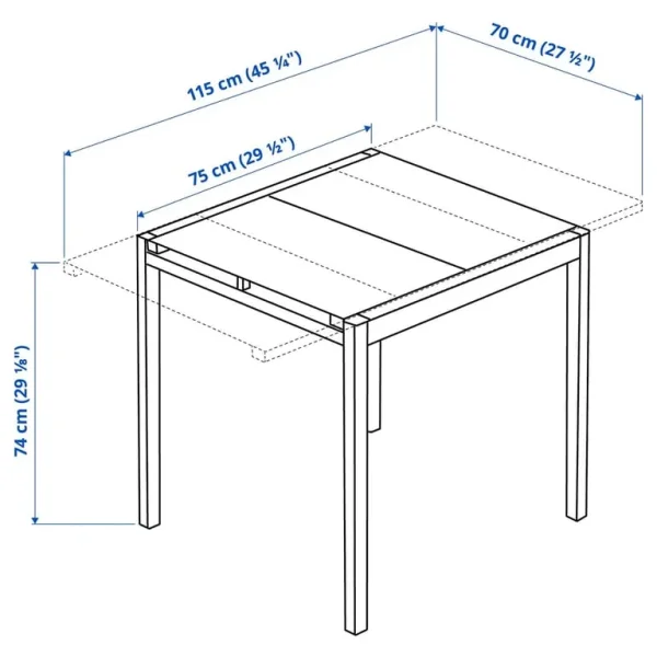 Ikea Glivarp extendable dining table