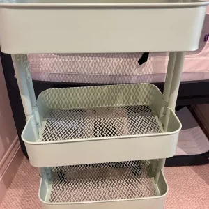 Green Ikea metal trolley on wheels - Image 2