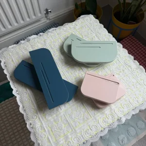 6x colourful pink green blue floating shelves from ikea - Image 4