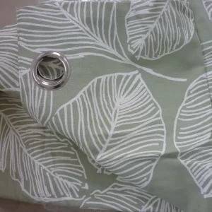 Matteo Fusion 90x90 eyelet curtains - green and white pattern - Image 2