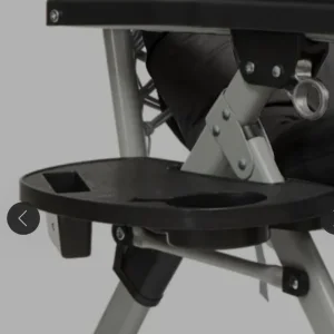 Black garden sun lounger with removable cupholder - Image 2
