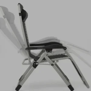 Black garden sun lounger with removable cupholder - Image 3