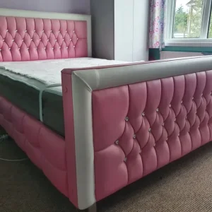 Pink Diamonte Double Bed - Image 2