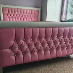 Pink Diamonte Double Bed - Image 5