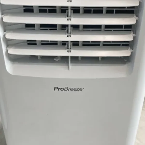 ProBreeze 9,000BTU Refrigerated AC with hose, remote, and instructions