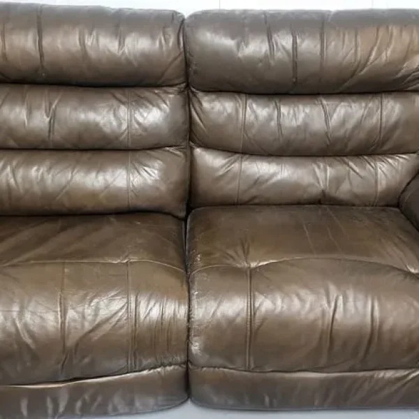 2 seater brown sofa