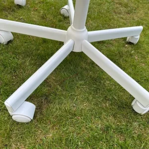 3 x white ikea malskar swivel chairs - Image 5