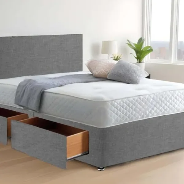 double divan bed with mattress