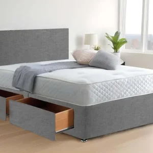 double divan bed with mattress