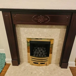 Beautiful Gas Fire, marble and wood surround