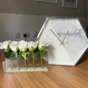 Rose glass decorative piece