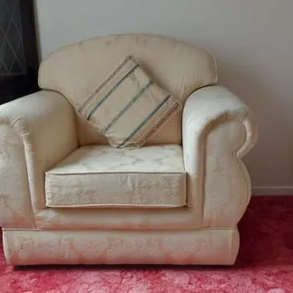 Cream and gold sofa set