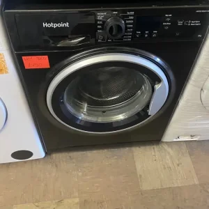📞 BLACK HOTPOINT 8KG WASHING MACHINE