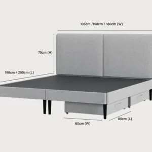 Emma King-Size Bedframe Dark Grey - Image 4