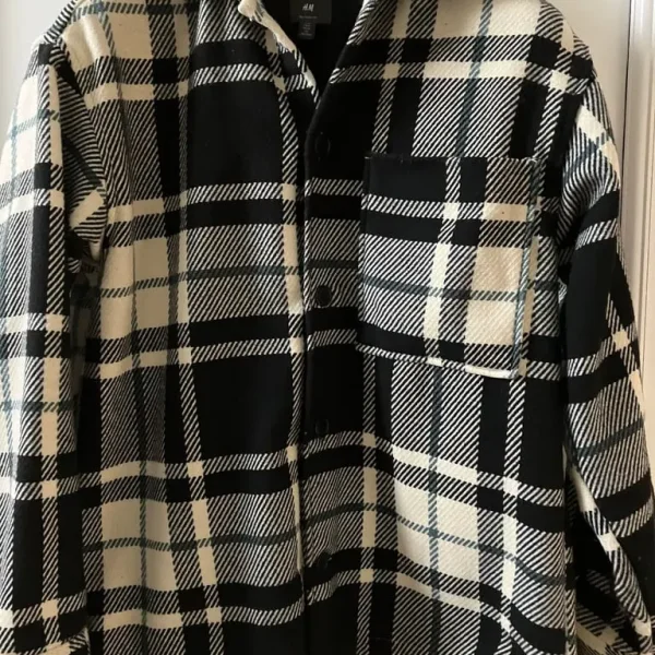Checked shacket