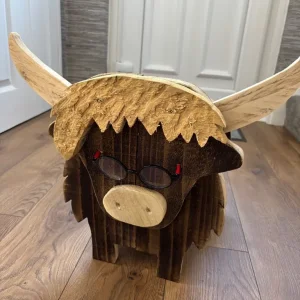 Handmade Highland Cow Planter - Image 2