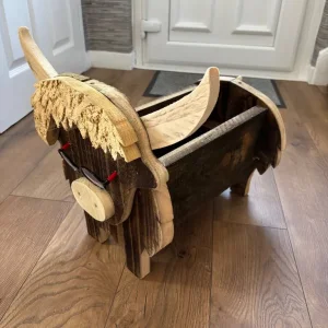 Handmade Highland Cow Planter - Image 3