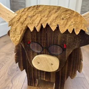 Handmade Highland Cow Planter