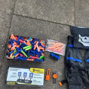Nerf Guns, large collection of 12 with pellets and other accessories - Image 2