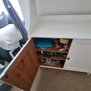 White cupboard unit with shelves - Image 3