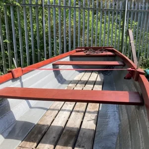 19’ open fishing boat with new trailer and 12hp Honda engine - Image 4