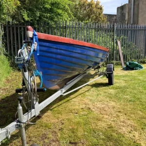 19’ open fishing boat with new trailer and 12hp Honda engine - Image 5
