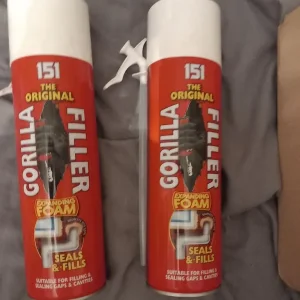 GORILLA FILLER 2 NEW TINS EXPANDING FOAM
