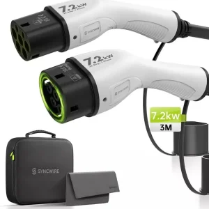 SYNCWIRE Type 2 EV Charging Cable 3m 7.2kW White