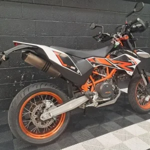 2014 KTM 690 SMC R White with Heated Grips - Image 4