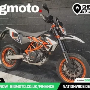 2014 KTM 690 SMC R White with Heated Grips