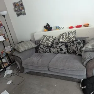 3 Seat Grey Sofa - Image 2