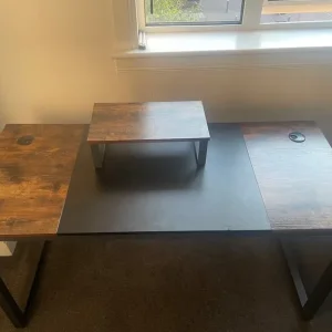 Large Wooden Black Desk - Image 2