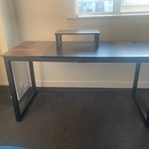 Large Wooden Black Desk - Image 3
