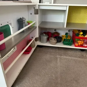 Wooden Kids Play Kitchen with Accessories - Image 2