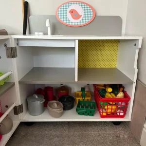 Wooden Kids Play Kitchen with Accessories - Image 3
