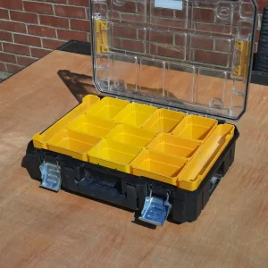 Dewalt Tstak and Stanley Fatmax Pro-Stack organisers