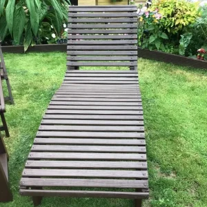 Wooden sun lounger