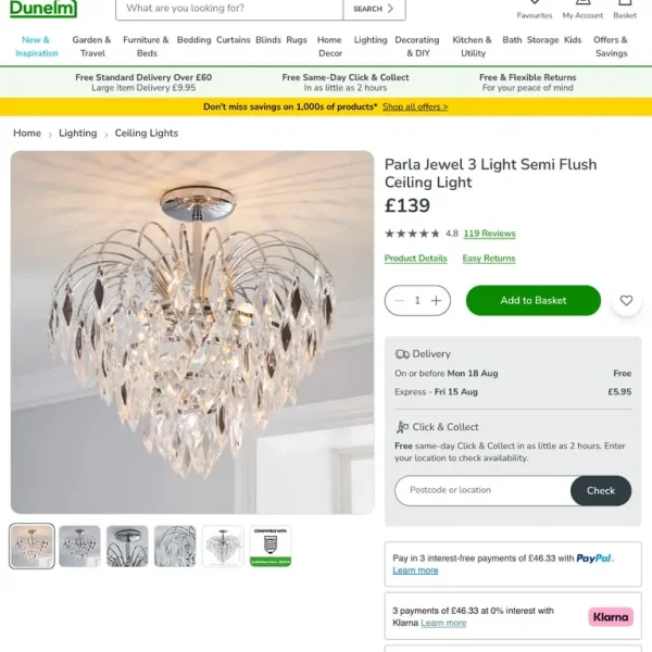 Ceiling lights x 2
