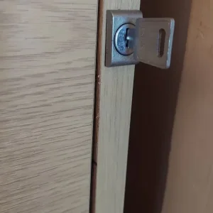 Lockable Wooden A4 File Cabinet with Many Folders - Image 2