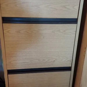 Lockable Wooden A4 File Cabinet with Many Folders - Image 3