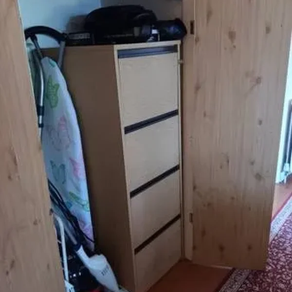 Lockable Wooden A4 File Cabinet with Many Folders