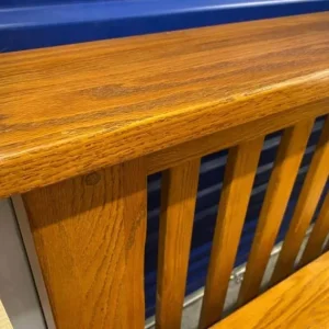 Rustic solid oak king size bed frame from Bensons for beds - Image 7