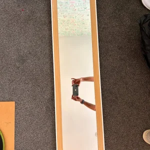Rectangular wooden framed mirror