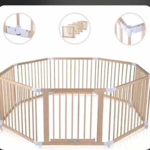 Kiduku XL wooden playpen - foldable - Image 4